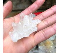 of Light Color White Quartz Crystal Cluster Ornaments (Size : 2pcs)