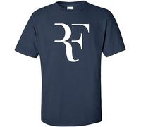 of Roger- T-Shirt Men Fashion Federer Shirt Fitness Cotton Summer Tshirt Print Wear Navy L