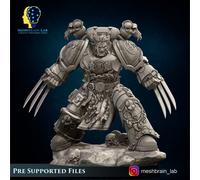 of the Aesir Champion, MeshBrain Lab. Miniatura de soldado espacial grimdark . detallado para wargames y modelismo.