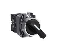 OFBMXGKAO Botón XB2BJ Interruptores de botón de Control Metal Negro Mango Largo Interruptores selectores giratorios Auto-reinicio(ZB2BJ5C)