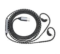 OFC - Cable desmontable para auriculares con gancho ergonómico preformado para un ajuste seguro durante deportes o escucha extendida (curva 0.78)