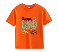 ofeirhz 14 prendas de primavera y otoño, nueva moda con estampado bonito, versión cómoda de la camiseta estampada para niñas (naranja, 4-5 años)