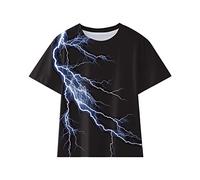 ofeirhz Camiseta larga para niños y niñas, con estampado 3D, camiseta divertida para jóvenes, botines de fútbol para niños (blanco, 10-12 años)