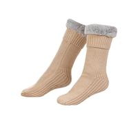 ofeirhz Need - Calcetines mullidos sin mangas con forro polar para mujer, con muslos y correas, caqui, talla única