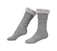 ofeirhz Need - Calcetines mullidos sin mangas con forro polar para mujer, con muslos y correas, gris, talla única