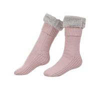 ofeirhz Need - Calcetines mullidos sin mangas con forro polar para mujer, con muslos y correas, rosa, talla única