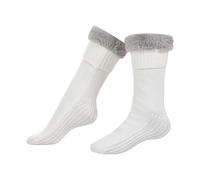 ofeirhz Need - Calcetines sin mangas con forro polar para mujer, con correas, blanco, Altoa única