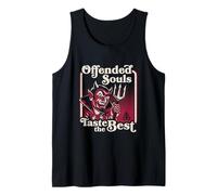 Ofended Souls Taste The Best Retro Vintage Dark Humor Devil Camiseta sin Mangas