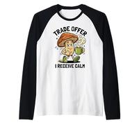 Oferta Comercial Recibo Calma Acogedora Seta Kawaii Cartoon Camiseta Manga Raglan
