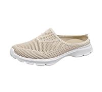 Oferta del Día Rayo Zapatos de Malla Gruesa Color Sólido Verano para Mujer Zapatillas Moda Cómodas y Casual Zapatillas Antideslizantes Verano, beige, 36 EU