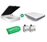 Oferta exclusiva web: cama canapé 150cm + colchon 150cm . gratis mesita de noche 1 cajones