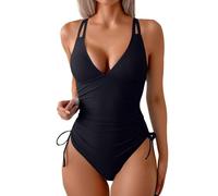 Oferta Flash Bañador Deportivo De Una Pieza Cintura Baja Clásicas Hawái Sexy Natacion Baratos Piezas Trajes Deportivo Bañadores Mujer Tela Anti - UV Protección Solar Máxima Negro L