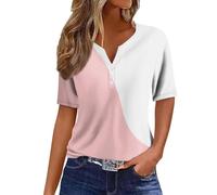 Oferta Flash Camisetas Cuello Pico Ropa Mujer Verano 2024 Elegante Americana Mujer Casual Pack Camisetas Manga Corta Mujer Camiseta Talla Grande Blusas Mujer Verano 2024 Jersey Basico Mujer Rebajas