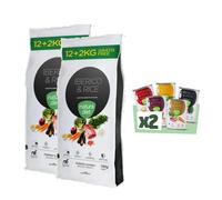 Oferta Pack Natura Diet Iberico & Arroz Pack 2 X 12 + 2 Kg Pienso Para Perros