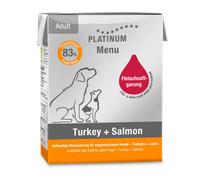 Oferta Pack Platinum Tetra Adult Dog Turkey + Salmón Pack 12 X 185 Gr