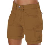 Oferta Pantalones Cortos Cargo Mujer Verano Ligeros Elasticos Shorts Secado Rápido Pantalón de Trabajo Pantalón de Cintura Alta Deportivo para Senderismo Trekking