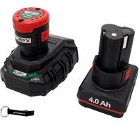 Oferta para juego de baterías de 12 V PAPK 12 baterías originales 2 Ah + 4 Ah con cargador, apto para la serie Parkside X 12 V Team - Batería de repuesto de 12 V 2 Ah / 4 Ah + llavero HEADNMORE