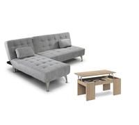Oferta: sofa cama chaise longue xs + mesa de centro elevable