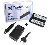 OFERTA Trade-Shop - Kit de cámara batería de ion de litio + cargador de batería con adaptador de coche, equivalente a Sony NP-FM500H para Sony a200, a300, a350, A500, A550 A700 A850 a de 550 a de 700 a de 850 Alpha A900 a de 900