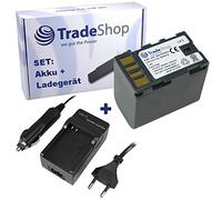 OFERTA Trade-Shop - Kit de cámara batería de ion de litio + cargador de batería con adaptador de coche para JVC GS de TD de 1 de beu GY de Hm de 100 GY de Hm de 100 de S GZ-MG de 330 de AEX GZ-MG de 330 de HEG GZ-MG de 330 de Rex GZ-MG de 331 de HEG GZ-MG de 335 de Hex