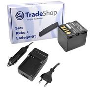 OFERTA Trade-Shop - Kit de cámara batería de ion de litio + cargador de batería con adaptador de coche para JVC GR D de 240 EG D de 240EX D de 240 EX D de 245 D de 245e D de 245 S D de 245eg D de