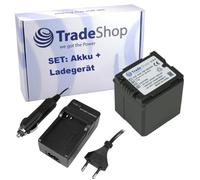 OFERTA Trade-Shop - Kit de cámara batería de ion de litio + cargador de batería con adaptador de coche para Panasonic HDC DX1 DX3 dx1eg de S SD3, SD5 SD7 SD9 SD10 SD20, SD100 SD200, SD300, SD600, SD707 HS9 HS20 HDC-HS100 HDC-HS200
