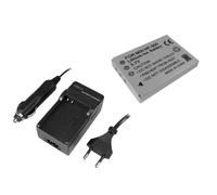 OFERTA Trade-Shop - Kit de cámara batería de ion de litio + cargador de batería con adaptador de coche para Medion MD85700 MD85801 MD85820 md85867 md85867 MD85866 md8700 de MD 85700 MD 85801 de de MD 85820 de MD 85867 de MD 85867