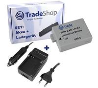 OFERTA TradeShop - Kit de cámara batería de ion de litio + cargador de batería con adaptador de coche, equivalente a Canon LPE5 LPE5 LPE de 5 LP de S de 5 Para Canon EOS 450d 500d 1000d de 450 D de