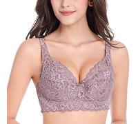 Ofertas Bralette Mujer Encaje Push Up para Recoger Los Senos Laterales Verano Casual Cómodo Básico Ropa Interior Sujetador Mujer Sin Aros Mujer Sexy Moda Sujetador Lencería
