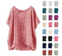 Ofertas de Hoy Flash Camisetas Mujer Sin Mangas Algodon Blusas Verano Negro Blusa 2025 Camisa Bordada Manga Larga Camiseta Blanca Media Amarilla Corta Elastica De Primavera Volantes XXL Mariposa
