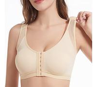 Ofertas de Verano Sujetador 100 Algodon Sin Aros Sujetador Sin Relleno Encaje Sujetador Push Up 115C Sujetador Abrochado Delante Sin Aros Sujetador Sin Tirantes 95B Warehouse Clearance