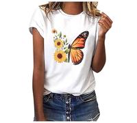 Ofertas del día Camisetas Interiores Mujer Blusas Tallas Grandes 4XL Verano Ropa Deportiva De Blanco Tirantes Loose Fitting Camiseta Blanca Grande Blusa Bonitas Manga Corta Athletic Club Camisas