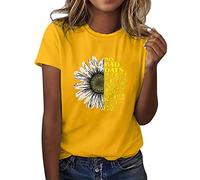 Ofertas Flash Camiseta De Verano De Girasol para Mujer, Blusa Holgada De Talla Grande, Camisetas Casuales Gráficas De Manga Corta para Chica Promesas Camisetas Mujer Camise Cumpleaños 40 Años Mujer