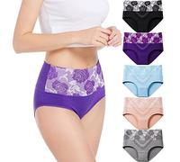Ofertas Flash del Dia Bragas De Seda Paquete De 5 Ropa Interior De Cintura Alta De Algodón Elástico para Mujer De Colores Mezclados, Ropa Interior, Transpirabl Ofertas Flash del Dia Ropa Sexy Dama