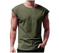 Ofertas Flash del Dia Camiseta Tirantes Hombre,Talla Grande Camisetas Sin Mangas para Hombres Casual Suelta Cuello Redondo Chaleco Entrenamiento Culturismo Camisetas Deportivo Básico Diario tee