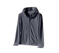 Ofertas Flash Del Dia Chaqueta Deportiva Hombre Talla Grande Sudadera de Verano Protección Solar de Cremallera Completa con Capucha Ligero y Transpirable Top de Pesca Al Aire Libre con Bolsillos