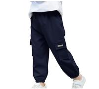 Ofertas Flash Del Dia Pantalon Chandal Niño,Pantalones Cargo Largo para Chicos con Bolsillos Pantalones de Ocio Informales Cintura Alta Elástico Jogger Pants Cómodos Pantalón Deportivos para Trekking