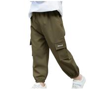 Ofertas Flash Del Dia Pantalon Chandal Niño,Pantalones Cargo Largo para Chicos con Bolsillos Pantalones de Ocio Informales Cintura Alta Elástico Jogger Pants Cómodos Pantalón Deportivos para Trekking