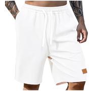 Ofertas Flash del Dia Pantalon Corto Hombre,Pantalones Cortos Hombre Deporte Cintura Elástica Pantalón Corta de Gofre Pants Jogging Shorts Fitness Color Sólido Pantalon Chandal Cómodo Bermudas Playa