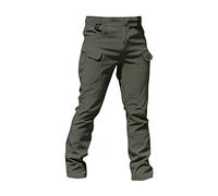 Ofertas Flash del Dia, Pantalon Trekking Hombre Cargo Trabajo Tallas Grandes Pantalón Senderismo Militar Camuflaje Pantalon Multibolsillos Verano Ropa De Caza para Hombre Gris XL