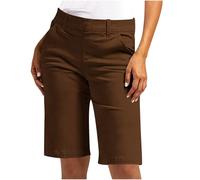 Ofertas Flash del Dia Pantalones Corto Mujer,Talla Grande Pantalon Corto Mujer Cintura Alta Moda Bermudas Suelto con Bolsillos Casual Pantalón Cortos de Trabajo Verano Color Sólido Ligeros Shorts