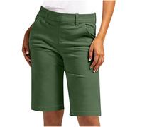 Ofertas Flash del Dia Pantalones Corto Mujer,Talla Grande Pantalon Corto Mujer Cintura Alta Moda Bermudas Suelto con Bolsillos Casual Pantalón Cortos de Trabajo Verano Color Sólido Ligeros Shorts