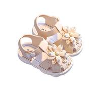 Ofertas Flash Del Dia Sandalias Niña,Sandalias Deportivas Niña Planas con Decoración Floral Cangrejeras Niñas Lindo de Suela Suave Ligero Cómodo Zapatos de Playa de Punta Cerrada Zapatillas Casuales