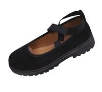 Ofertas Flash del Dia Zapatos Mujer,Comodos Bailarinas Elegantes de Ante Colores Puros Zapato de Suela Gruesa Alpargatas de Cuña Suave Moda Casual Fiesta Merceditas Vestir Ligero Versátiles Mary Jane
