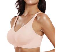Ofertas Flash Sujetador Sin Aros Ni Relleno Push Up Color Azul Abotonado Delantero Mujer Niña Sin Tirantes 2024 Special Deals