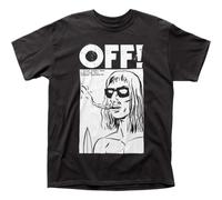 Off! Boyfriend T Shirt Mens Rock N Roll Music Band Retro tee BlackL