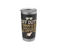 Off Duty Lifeguard Funny Pool Dad Día del Padre Vaso térmico de acero inoxidable de doble pared