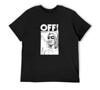 Off ! Friend Rock Mic Band Retro Men's T-Shirt Unisex Black Men Tees L