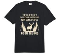 Off Grid Ciervos Bosque Desierto Naturaleza Amante Cita Comfort Colors Adult Heavyweight T-Shirt