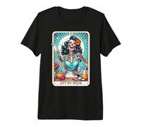 Off My Meds Unhinged Tarot Card Funny Graphic Camiseta Premium